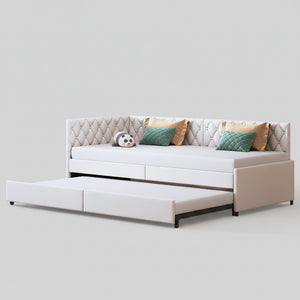 Daybed Convertible Velours 90x200cm – Élégant et Pratique pour Chambre d'Amis