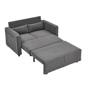 Canapé-Lit 2 Places Coulissant – Design Élégant avec Port USB Intégré