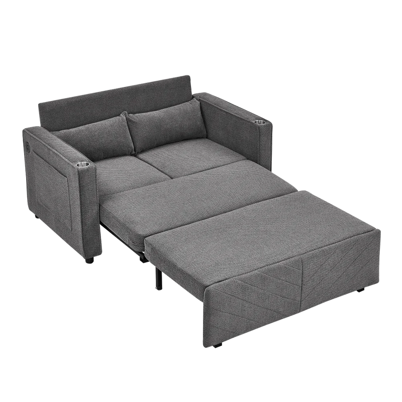 Canapé-Lit 2 Places Coulissant – Design Élégant avec Port USB Intégré