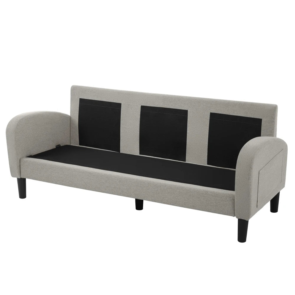 Canapé d'Angle Ye avec Méridienne Lin Coton 166x118cm – Confort Respirant & Modulaire