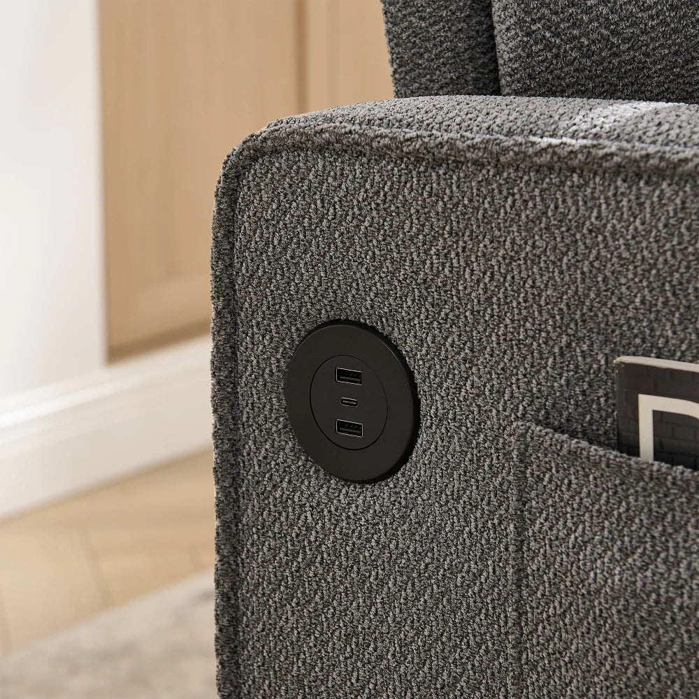 Canapé-Lit 2 Places Light Luxury Coulissant avec USB – Design Élégant Multifonction