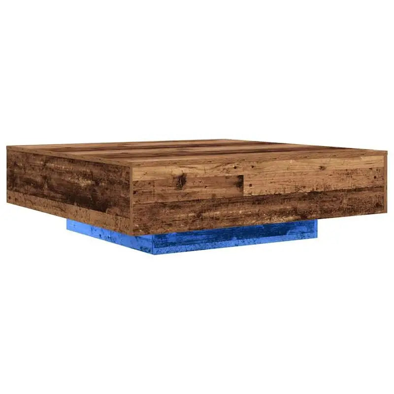 Table Basse en Bois LED RGB Ajustable – Ambiance Lumineuse Personnalisable