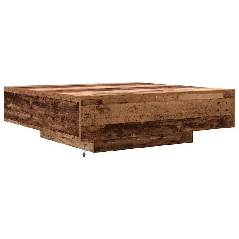 Table Basse LED RGB Ajustable en Bois – Ambiance Lumineuse Personnalisable pour Salon Moderne