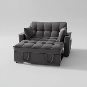 Canapé Convertible Pliable en L – Confort au Quotidien avec Porte-Gobelets