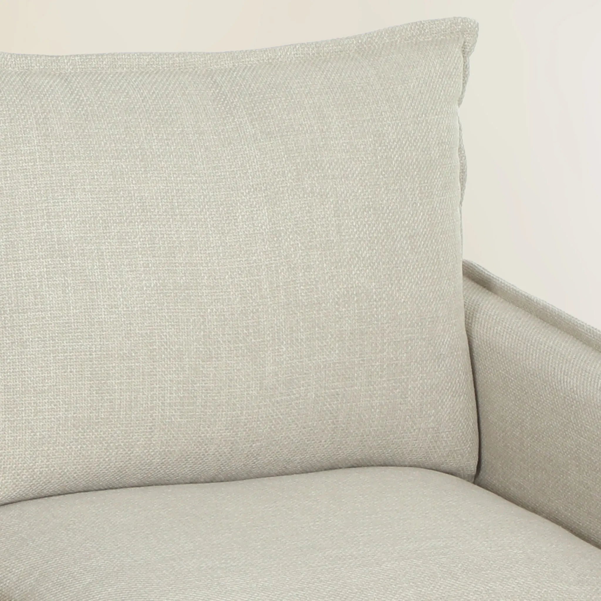Canapé HOMCOM 3 Places 212cm Lin Crème avec Pouf de Rangement – Confort Familial Modulaire