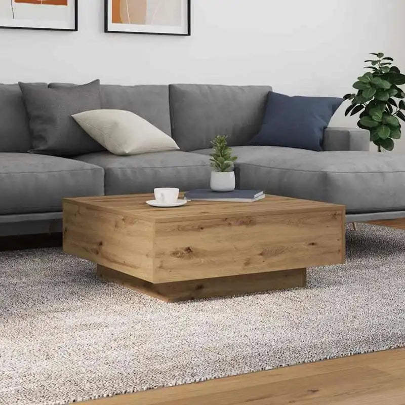 Table Basse LED RGB Ajustable en Bois – Ambiance Lumineuse Personnalisable pour Salon Moderne