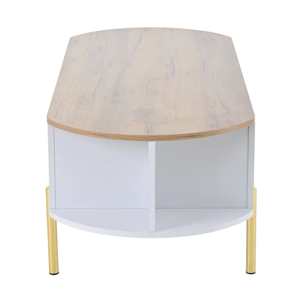 Table Basse Ajustable en Hauteur 120x50cm avec 7 Espaces de Rangement – Praticité Familiale