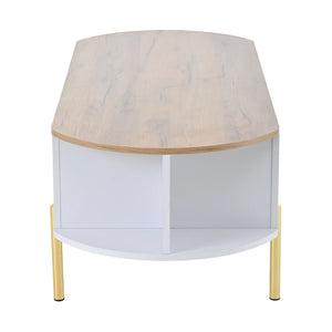 Table Basse Ajustable en Hauteur 120x50cm – 7 Espaces de Rangement pour la Famille