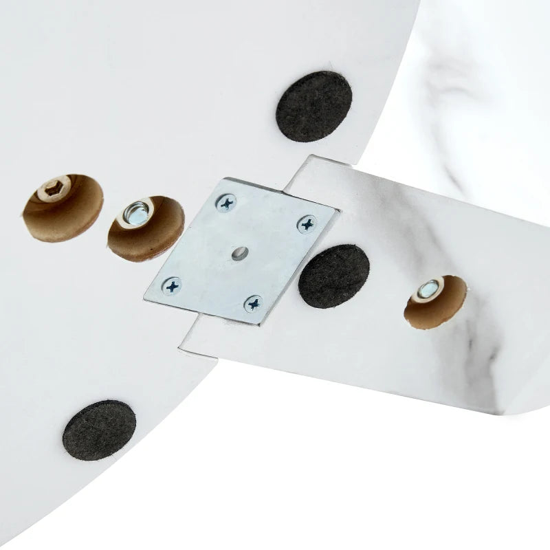 Table Basse Verre Sécurisé Multi-Niveaux Effet Marbre Blanc – Design Minimaliste Élégant