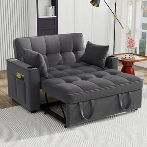 Canapé Convertible Pliable en L – Confort au Quotidien avec Porte-Gobelets
