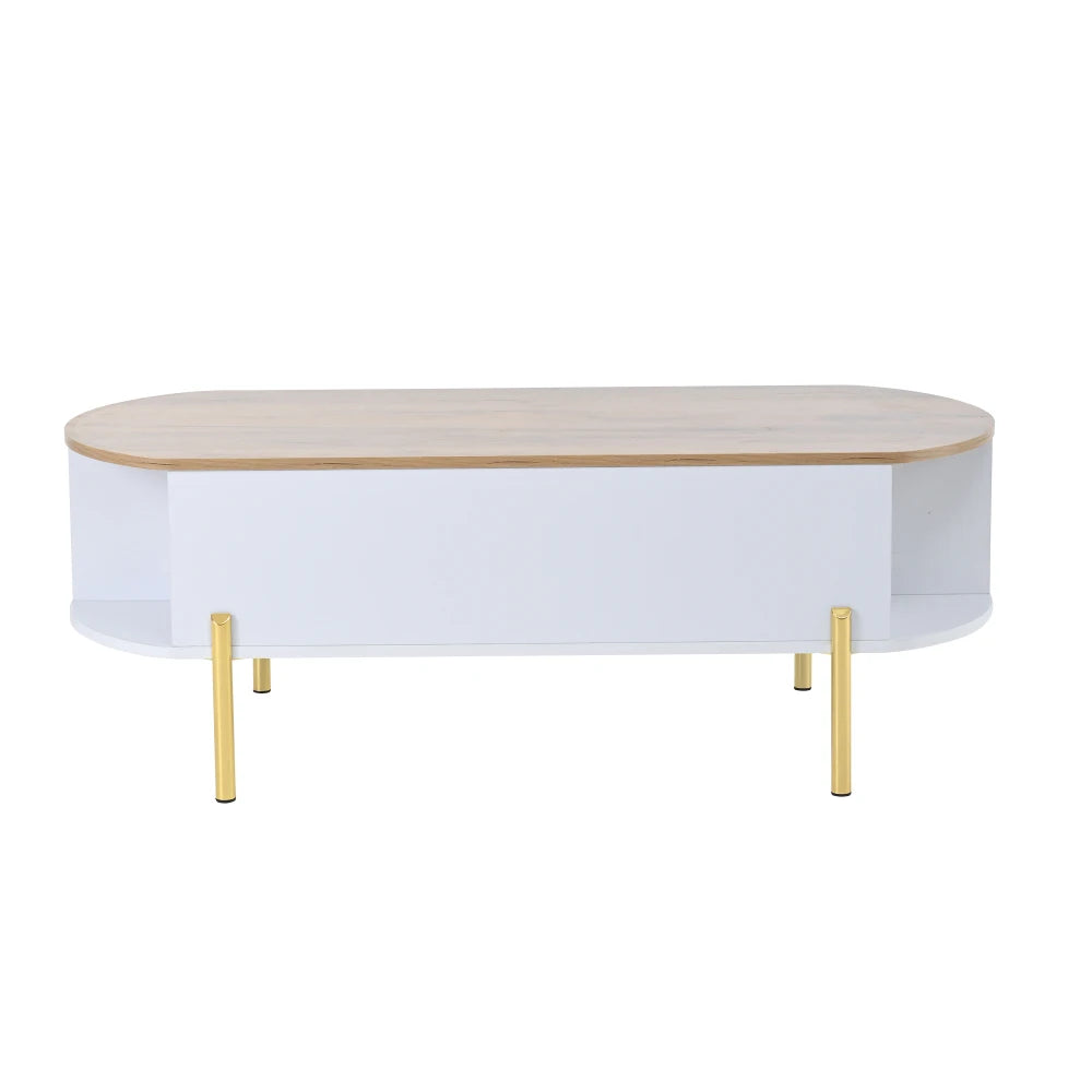Table Basse Ajustable en Hauteur 120x50cm avec 7 Espaces de Rangement – Praticité Familiale
