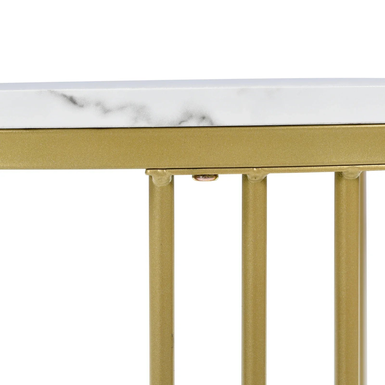 Duo de Tables Gigognes Marbre & Laiton Doré – Élégance Intemporelle pour Salon Cocooning