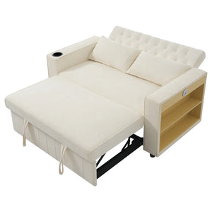 Canapé-Lit Pliant – Gain de Place avec Rangement et Port USB